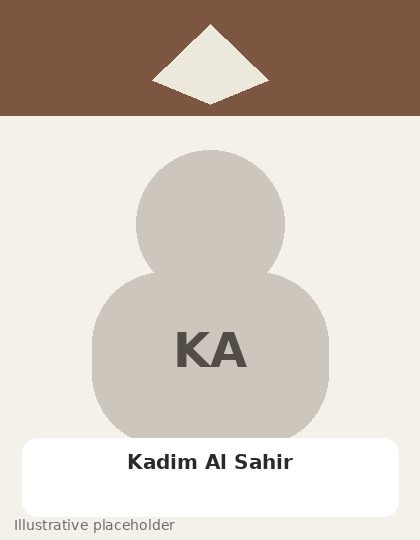 صورة توضيحية افتراضية للشخصية كاظم الساهر