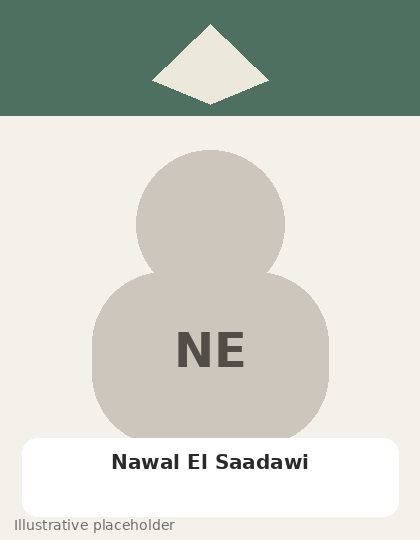 صورة توضيحية افتراضية للشخصية نوال السعداوي