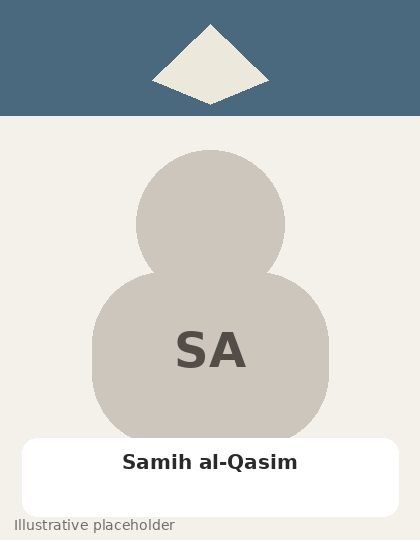 صورة توضيحية افتراضية للشخصية سميح القاسم