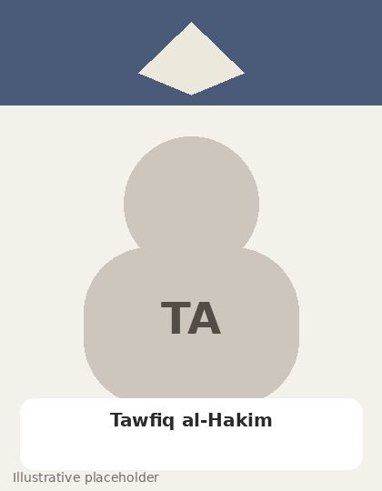 صورة توضيحية افتراضية للشخصية توفيق الحكيم